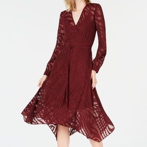 NWT burnout wrap dress